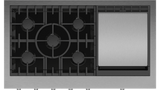 Fisher & Paykel CPV3-485GD-N Professional Rangetop top surface detail
