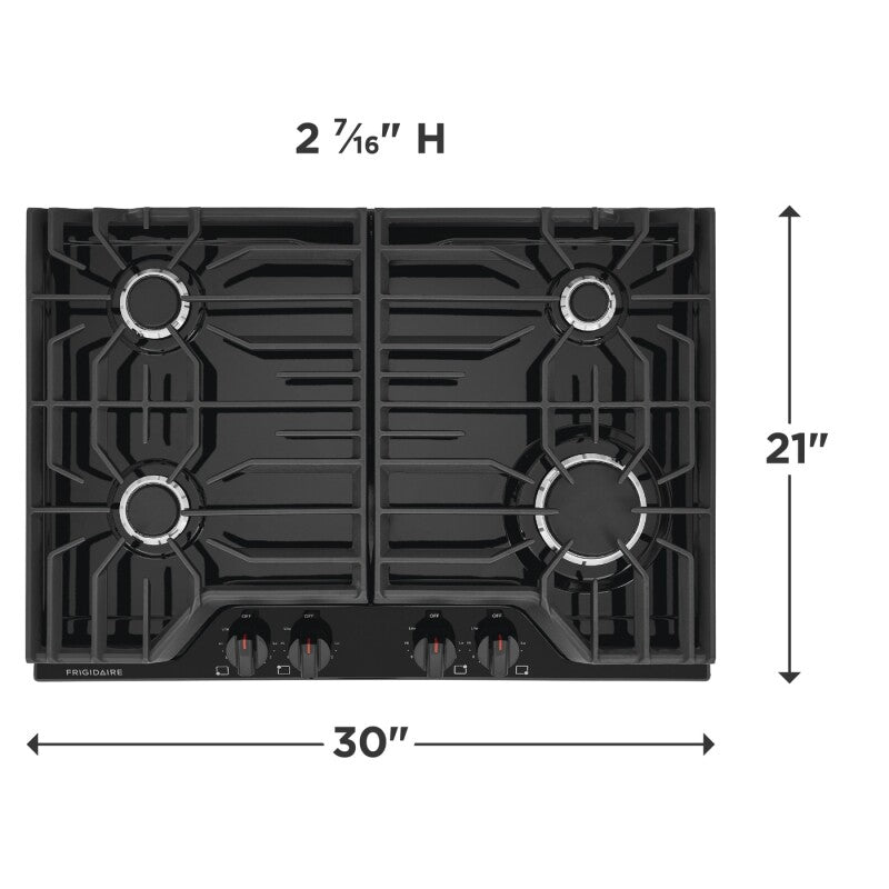 Frigidaire 30" Gas Cooktop - (FCCG3027AB) - FRIGIDAIRE
