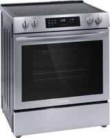 Frigidaire 30" Front Control Freestanding Electric Range with Convection &amp; Self-Clean, 5.3 Cu. Ft., Stainless Steel - FCFE308LAF