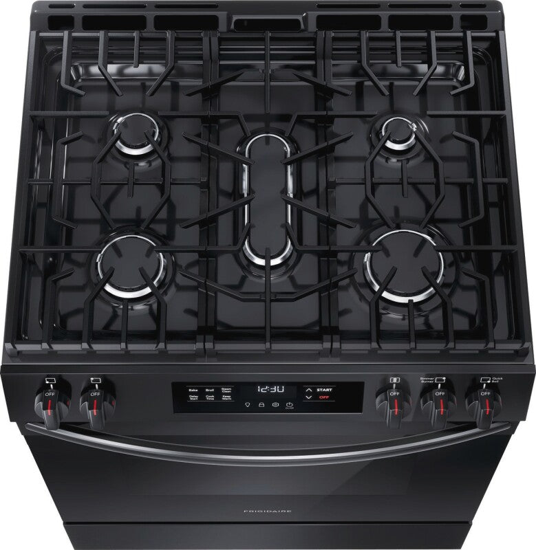 Frigidaire 30" Front Control Gas Range with Quick Boil - (FCFG3062AS) - FRIGIDAIRE
