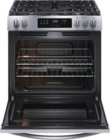 Frigidaire 30" Front Control Gas Range with Quick Boil - (FCFG3062AS) - FRIGIDAIRE