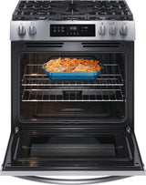 Frigidaire 30" Front Control Gas Range with Quick Boil - (FCFG3062AS) - FRIGIDAIRE
