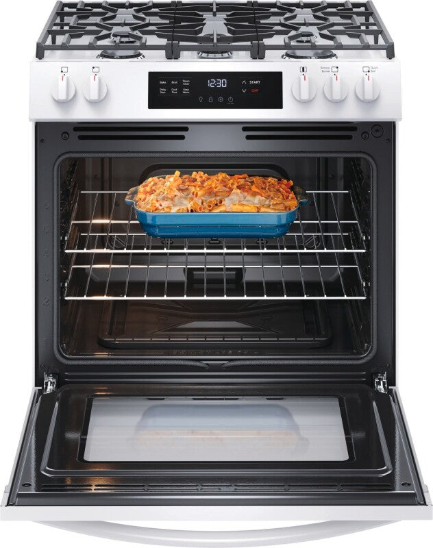 Frigidaire 30" Front Control Gas Range with Quick Boil - (FCFG3062AW) - FRIGIDAIRE
