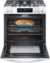 Frigidaire 30" Front Control Gas Range with Quick Boil - (FCFG3062AW) - FRIGIDAIRE
