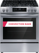 Frigidaire 30" Front Control Gas Range with Convection Bake - (FCFG3083AS) - FRIGIDAIRE