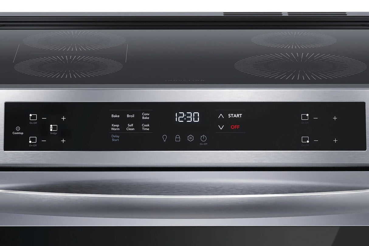Frigidaire 30" Front Control Induction Range with Convection Bake - (FCFI3083AS) - FRIGIDAIRE