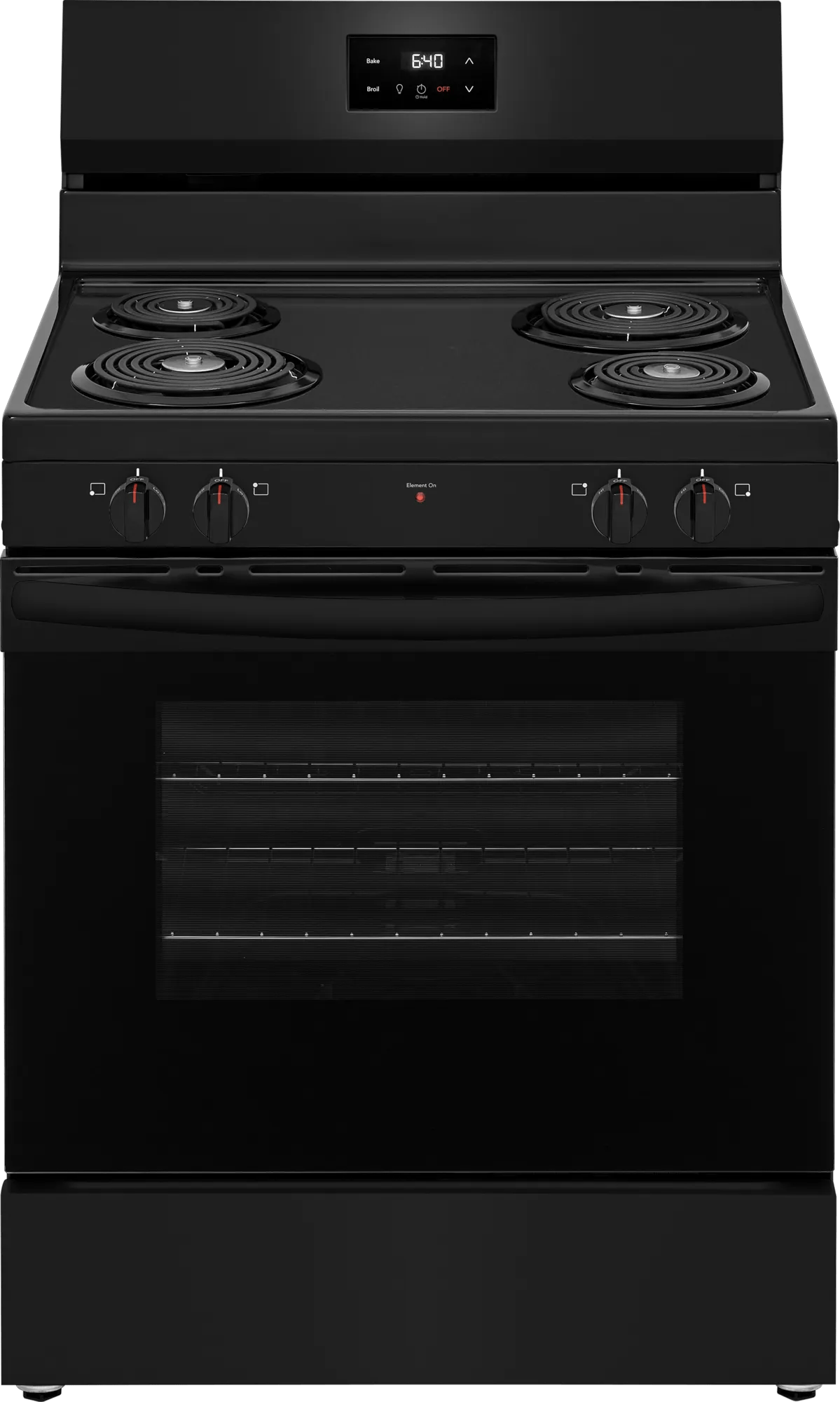 Frigidaire 30" Freestanding Electric Coil Range, 5.3 Cu. Ft., Black - FCRC3012BB
