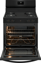 Frigidaire 30" Freestanding Electric Coil Range, 5.3 Cu. Ft., Black - FCRC3012BB