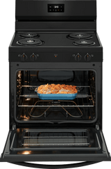 Frigidaire 30" Freestanding Electric Coil Range, 5.3 Cu. Ft., Black - FCRC3012BB