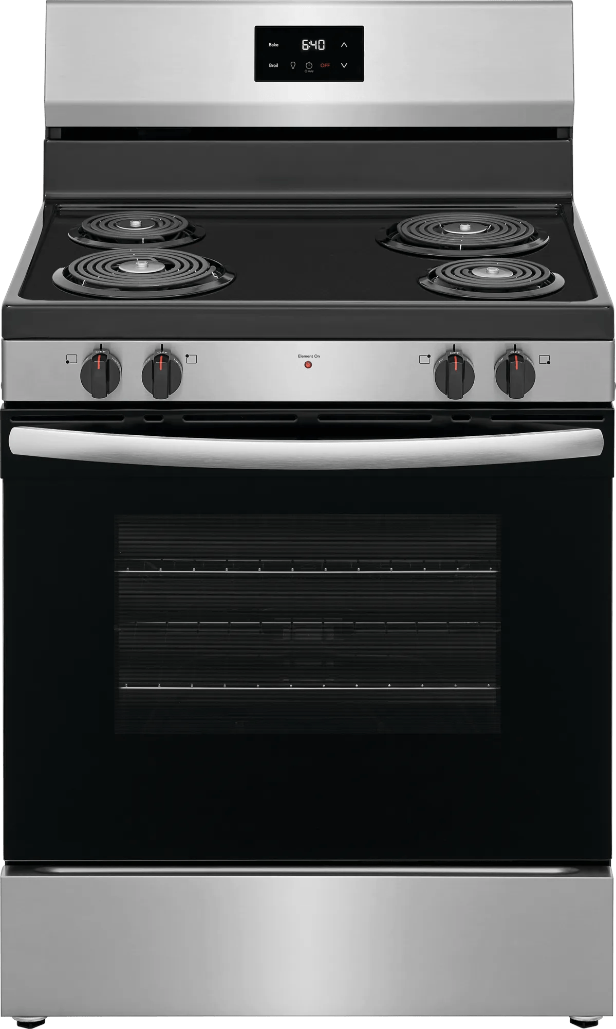 Frigidaire 30" Freestanding Electric Coil Range, 5.3 Cu. Ft., Stainless Steel - FCRC3012BS