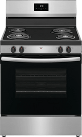 Frigidaire 30" Freestanding Electric Coil Range, 5.3 Cu. Ft., Stainless Steel - FCRC3012BS