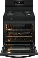 Frigidaire 30" Freestanding Electric Coil Range with Self-Clean, 5.3 Cu. Ft., Black - FCRC3022BB
