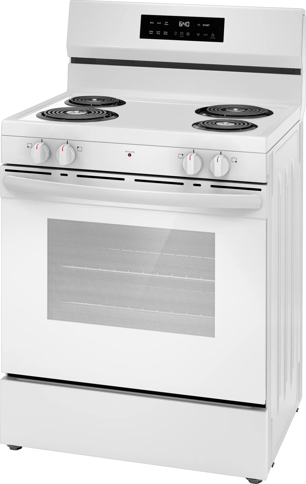 Frigidaire 30" Freestanding Electric Coil Range with Self-Clean, 5.3 Cu. Ft., White - FCRC3022BW