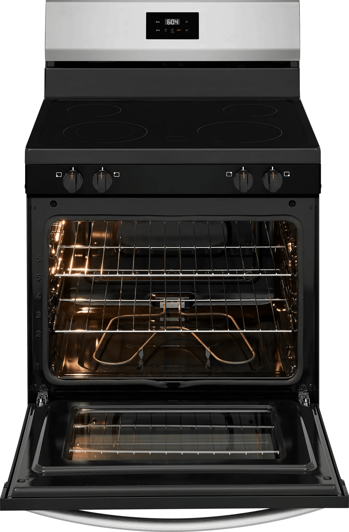 Frigidaire 30" Freestanding Electric Range with Quick Boil &amp; Dual Element, 5.3 Cu. Ft., Stainless Steel - FCRE3050BS