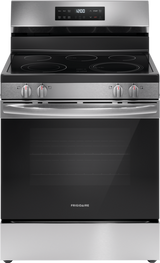 30-in Glass Top 5 Burners 5.3-cu ft Steam Cleaning Freestanding Electric Range - (FCRE306LAF) -