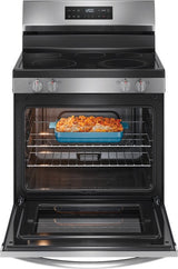 30-in Glass Top 5 Burners 5.3-cu ft Steam Cleaning Freestanding Electric Range - (FCRE306LAF) -