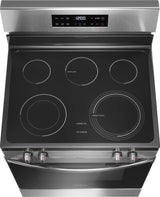 30-in Glass Top 5 Burners 5.3-cu ft Steam Cleaning Freestanding Electric Range - (FCRE306LAF) -