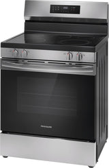 30-in Glass Top 5 Burners 5.3-cu ft Steam Cleaning Freestanding Electric Range - (FCRE306LAF) -
