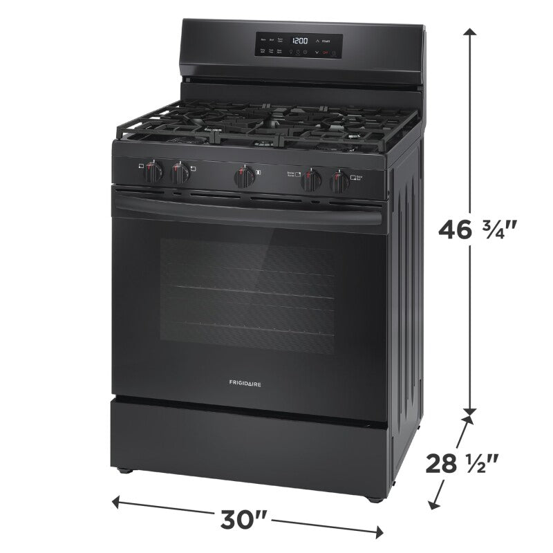Frigidaire 30" Gas Range with Quick Boil - (FCRG3062AB) - FRIGIDAIRE