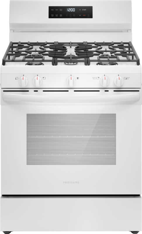 Frigidaire 30" Gas Range with Quick Boil - (FCRG3062AW) - FRIGIDAIRE