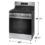 Frigidaire 30" Freestanding Gas Range with Quick Boil &amp; Steam Clean, 5.1 Cu. Ft., Stainless Steel - FCRG306LAF