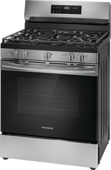 Frigidaire 30" Freestanding Gas Range with Quick Boil &amp; Steam Clean, 5.1 Cu. Ft., Stainless Steel - FCRG306LAF
