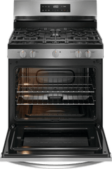 Frigidaire 30" Freestanding Gas Range with Quick Boil &amp; Steam Clean, 5.1 Cu. Ft., Stainless Steel - FCRG306LAF