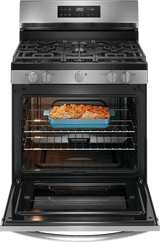 Frigidaire 30" Freestanding Gas Range with Quick Boil &amp; Steam Clean, 5.1 Cu. Ft., Stainless Steel - FCRG306LAF