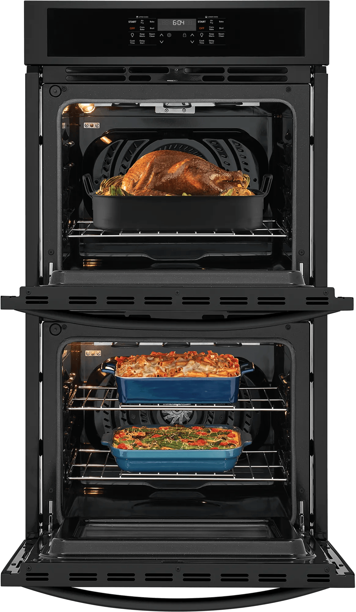 Frigidaire 27" Double Electric Wall Oven with Convection, Black - FCWD2730AB