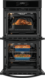 Frigidaire 27" Double Electric Wall Oven with Convection, Black - FCWD2730AB