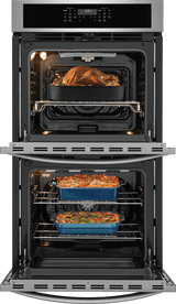 Frigidaire 27" Double Electric Wall Oven with Convection, Stainless Steel - FCWD2730AS