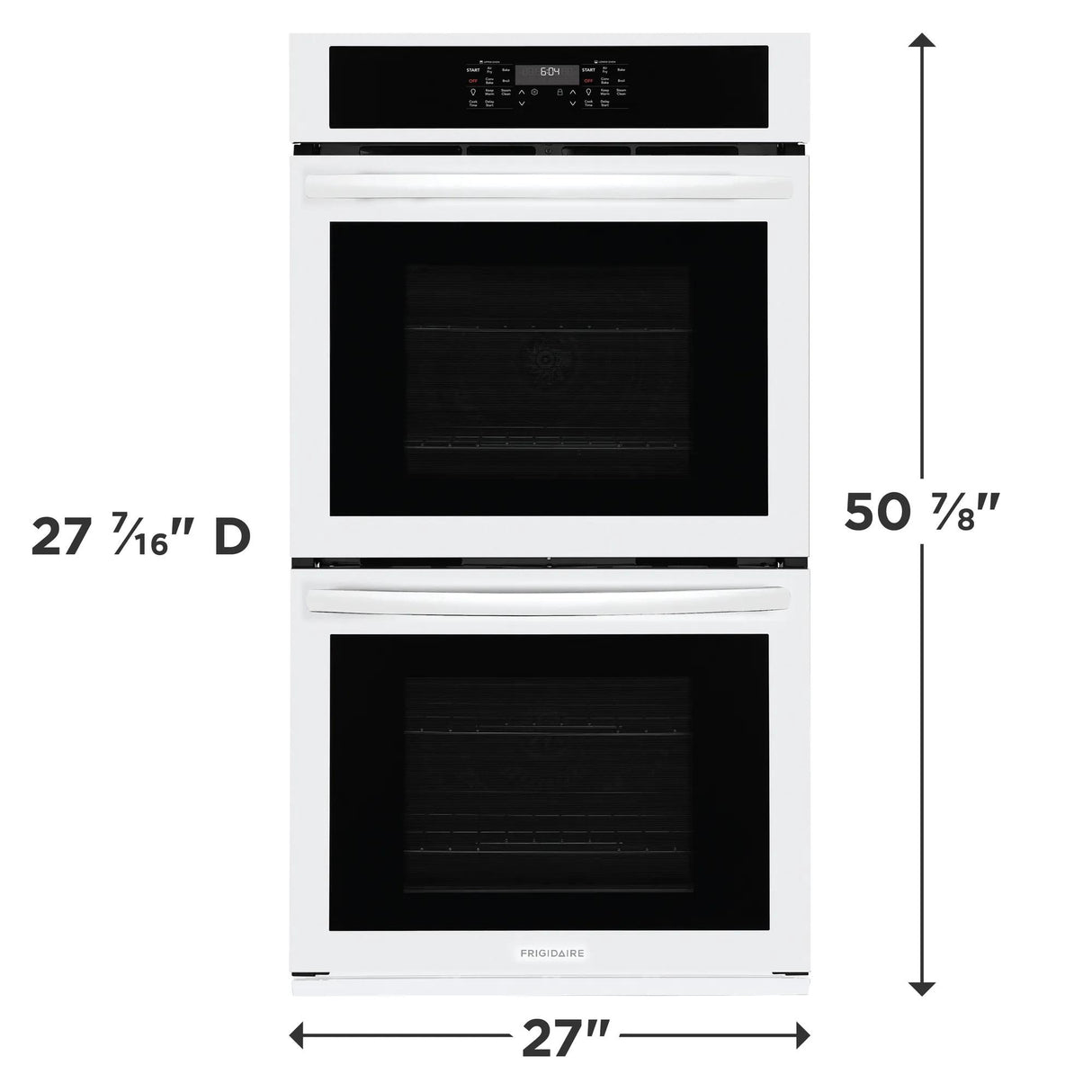 Frigidaire 27" Double Electric Wall Oven with Convection, White - FCWD2730AW