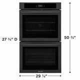 Frigidaire 30" Double Electric Wall Oven with Fan Convection - (FCWD3027AB) - FRIGIDAIRE