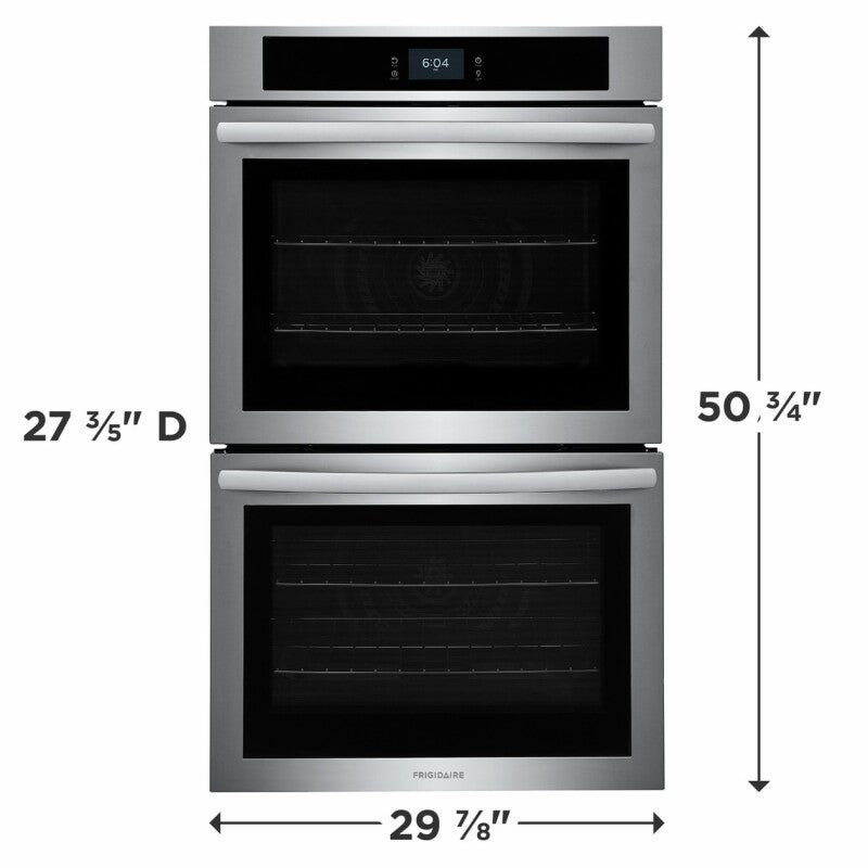Frigidaire 30" Double Electric Wall Oven with Fan Convection - (FCWD3027AS) - FRIGIDAIRE