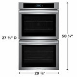 Frigidaire 30" Double Electric Wall Oven with Fan Convection - (FCWD3027AS) - FRIGIDAIRE
