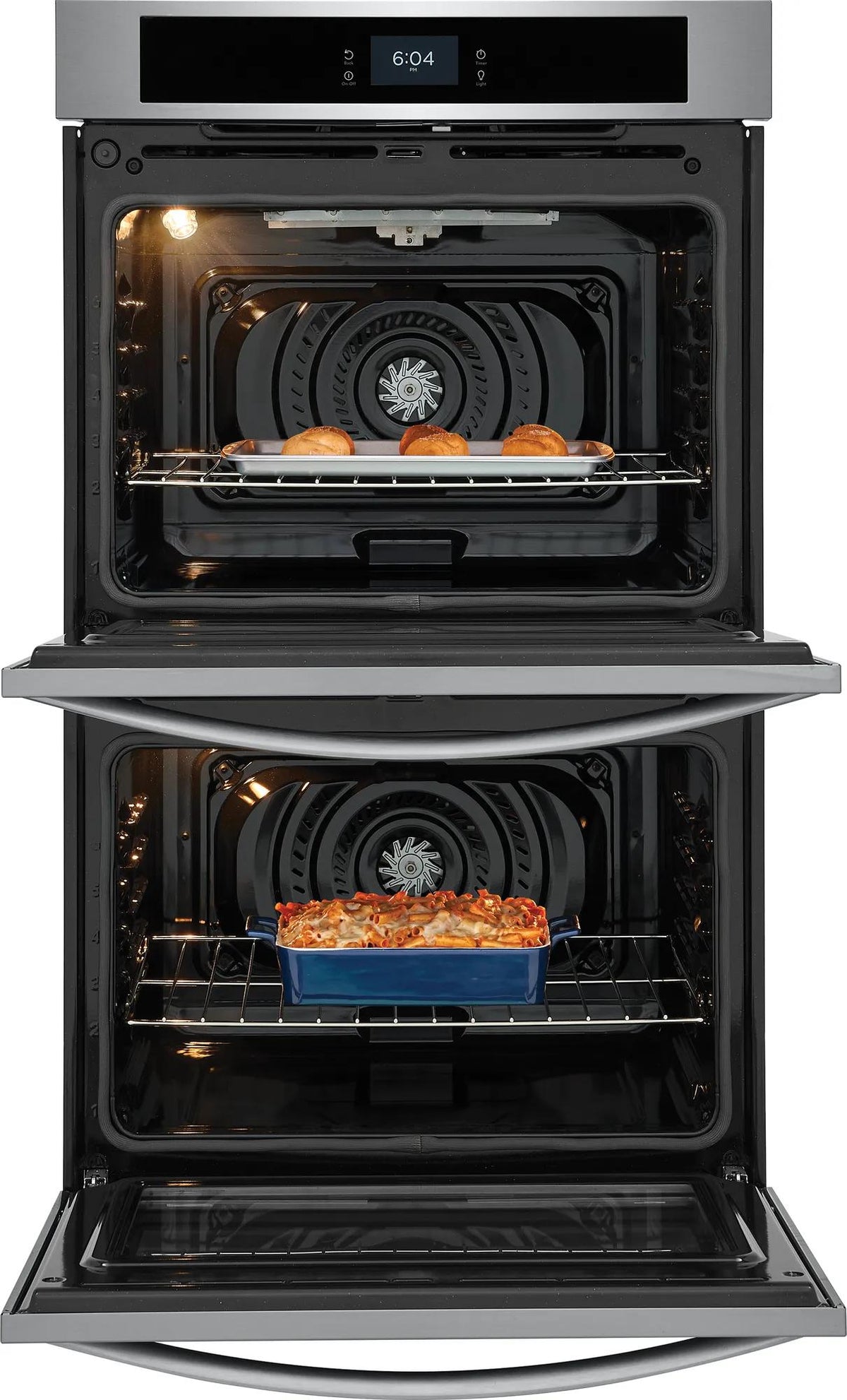 Frigidaire 30" Double Electric Wall Oven with Convection, 10.6 Cu. Ft., Stainless Steel - FCWD302LAF