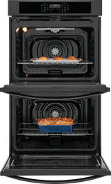 Frigidaire 30" Double Electric Wall Oven with Air Fry &amp; Convection, 10.6 Cu. Ft., Black - FCWD3030AB