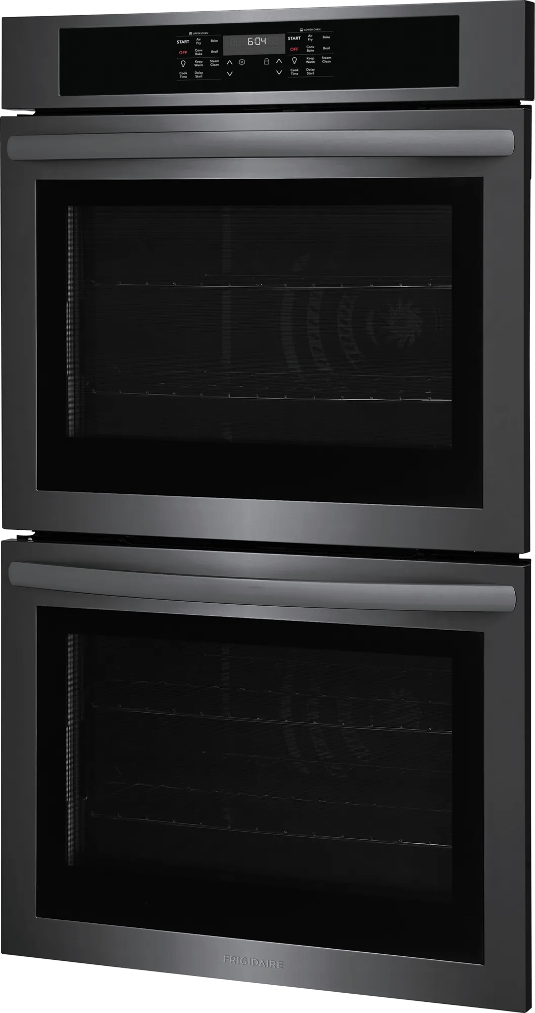 Frigidaire 30" Double Electric Wall Oven with Air Fry &amp; Convection, 10.6 Cu. Ft., Black Stainless Steel - FCWD3030AD