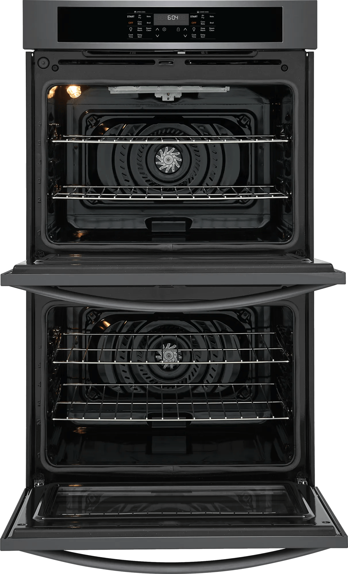 Frigidaire 30" Double Electric Wall Oven with Air Fry &amp; Convection, 10.6 Cu. Ft., Black Stainless Steel - FCWD3030AD