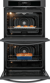 Frigidaire 30" Double Electric Wall Oven with Air Fry &amp; Convection, 10.6 Cu. Ft., Black Stainless Steel - FCWD3030AD
