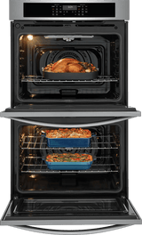 Frigidaire 30" Double Electric Wall Oven with Air Fry &amp; Convection, 10.6 Cu. Ft., Stainless Steel - FCWD3030AS