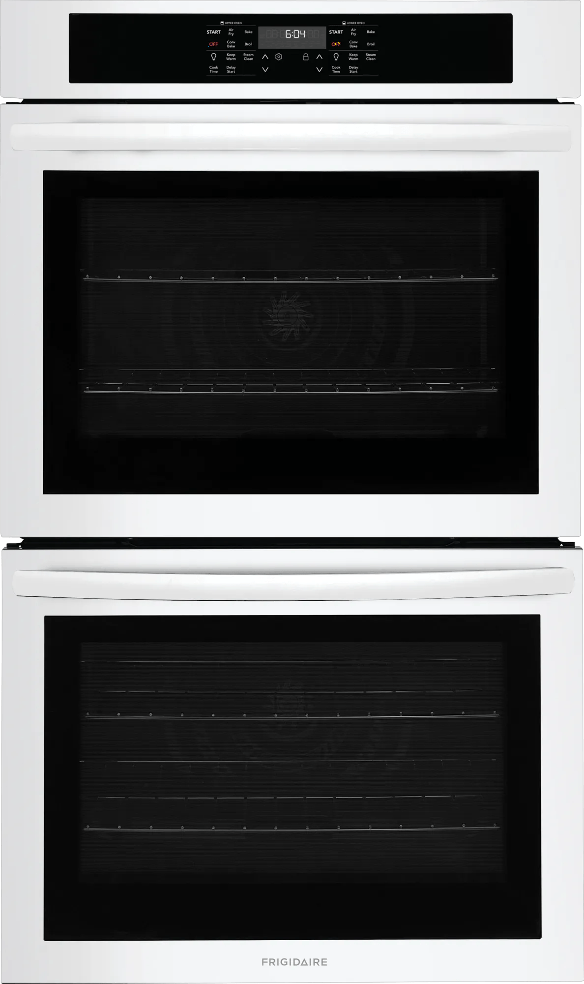 Frigidaire 30" Double Electric Wall Oven with Air Fry &amp; Convection, 10.6 Cu. Ft., White - FCWD3030AW