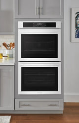 Frigidaire 30" Double Electric Wall Oven with Air Fry &amp; Convection, 10.6 Cu. Ft., White - FCWD3030AW