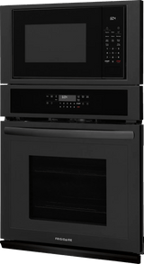 Frigidaire 27" Electric Wall Oven &amp; Microwave Combination with Convection, Black - FCWM2730AB
