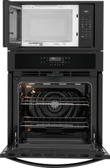 Frigidaire 27" Electric Wall Oven &amp; Microwave Combination with Convection, Black - FCWM2730AB