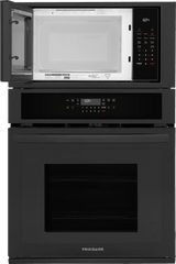 Frigidaire 27" Electric Wall Oven &amp; Microwave Combination with Convection, Black - FCWM2730AB