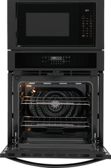Frigidaire 27" Electric Wall Oven &amp; Microwave Combination with Convection, Black - FCWM2730AB