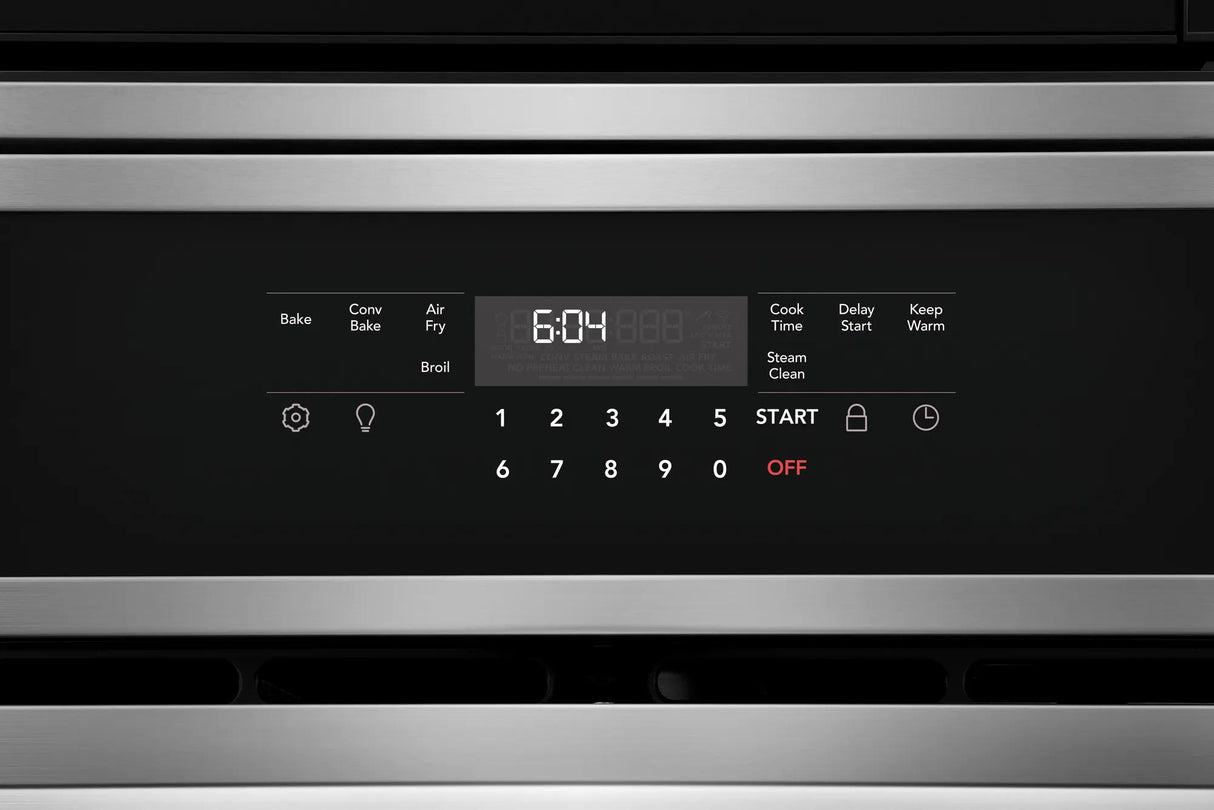 Frigidaire 27" Electric Wall Oven &amp; Microwave Combination with Convection, Stainless Steel - FCWM2730AS