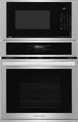 Frigidaire 27" Electric Wall Oven &amp; Microwave Combination with Convection, Stainless Steel - FCWM2730AS