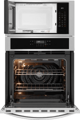 Frigidaire 27" Electric Wall Oven &amp; Microwave Combination with Convection, Stainless Steel - FCWM2730AS